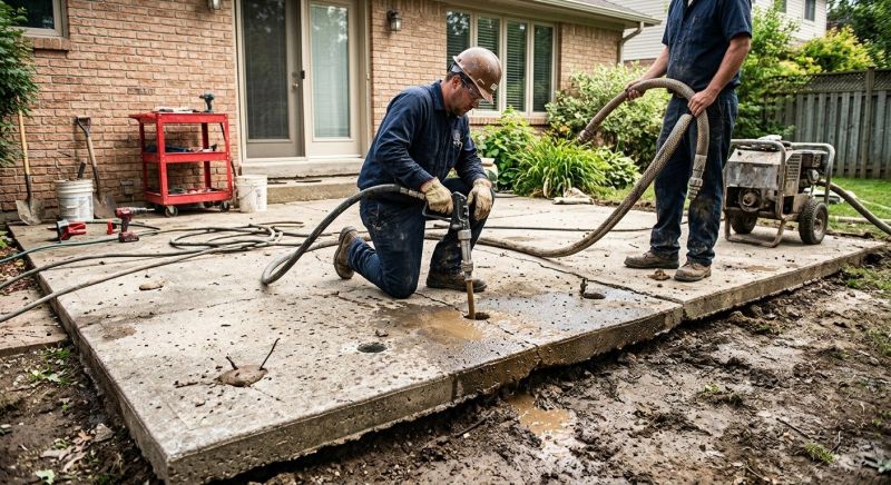 Concrete Patio Raising in Corpus Christi, TX